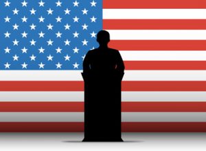 Podium-American-Flag